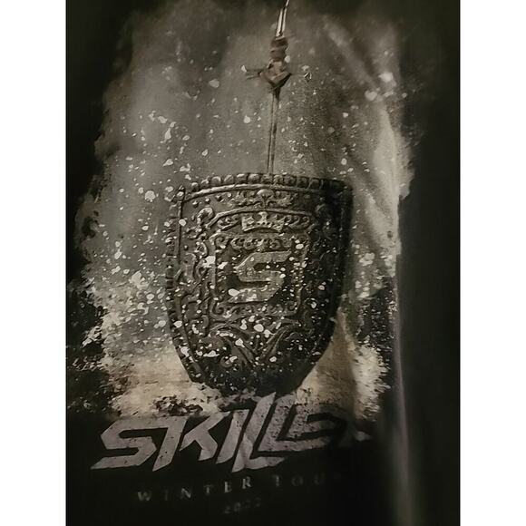 Skillet Winter Tour 2022 Concert Tour Double Sided Black Large A99 Nice - Picture 1 of 5